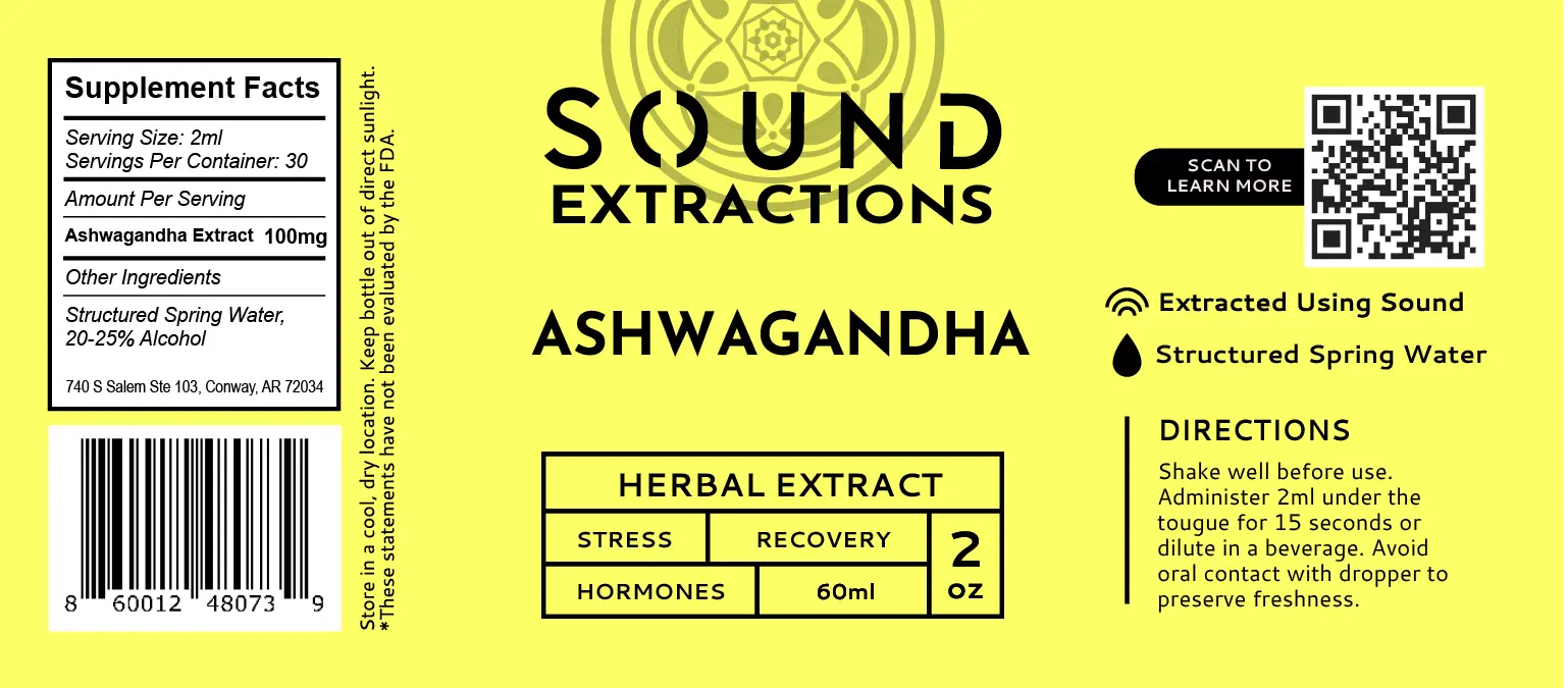 Ashwagandha Extract yellow label