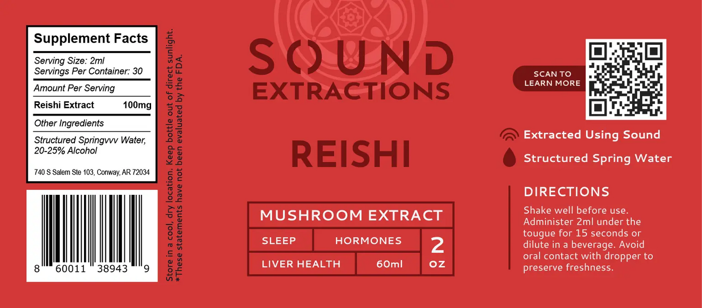 Red Label for Reishi Mushroom Sound Extract