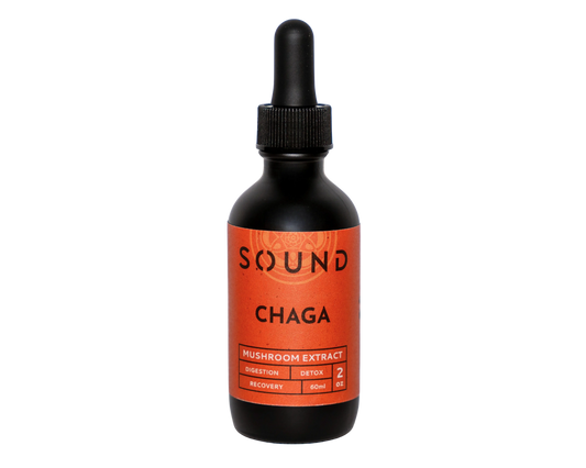 Blood orange Bottle of Chaga Sound Extract in 60ml dropper form