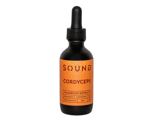 Orange Cordyceps Mushroom Sound Extract 60 ml dropper bottle
