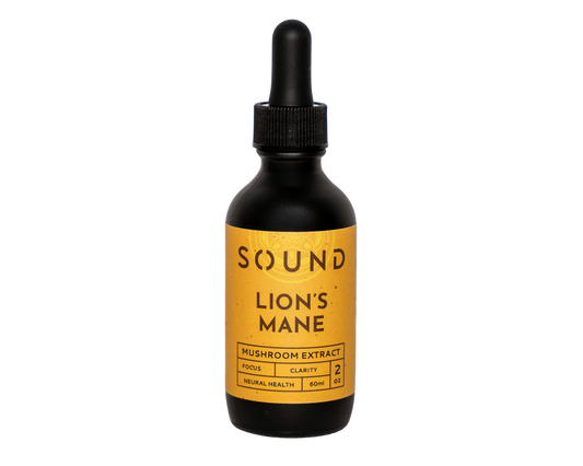 Lion’s Mane Sound Extract bottle and dropper