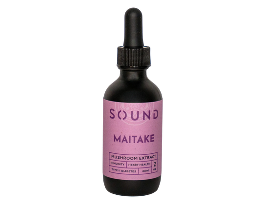 Cut out of Maitake Sound Extract light purple bottle