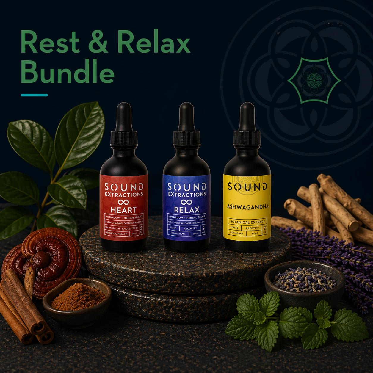 Rest & Relax Bundle | Ashwagandha, Relax & Heart
