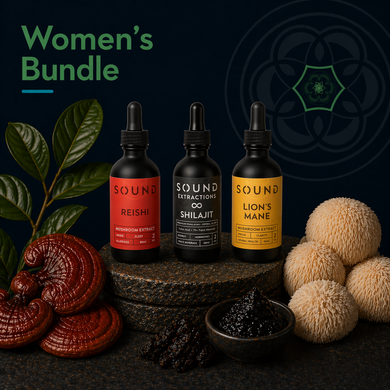 Women's Health Bundle | Lion's Mane, Reishi, Shilajit
