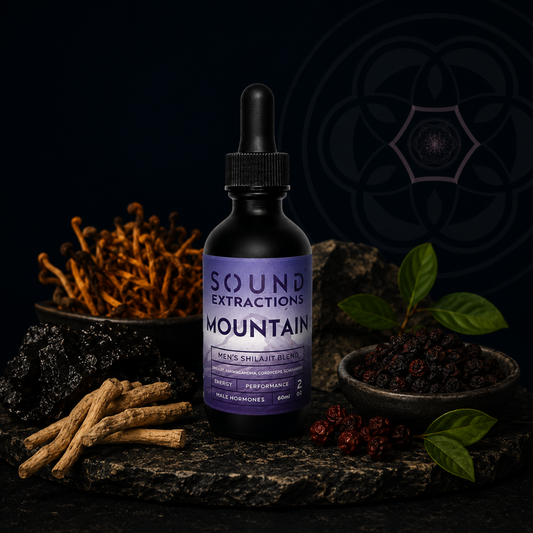 Mountain | Men's Health | Sound Extracted Shilajit, Ashwagandha, Cordyceps, & Schisandra